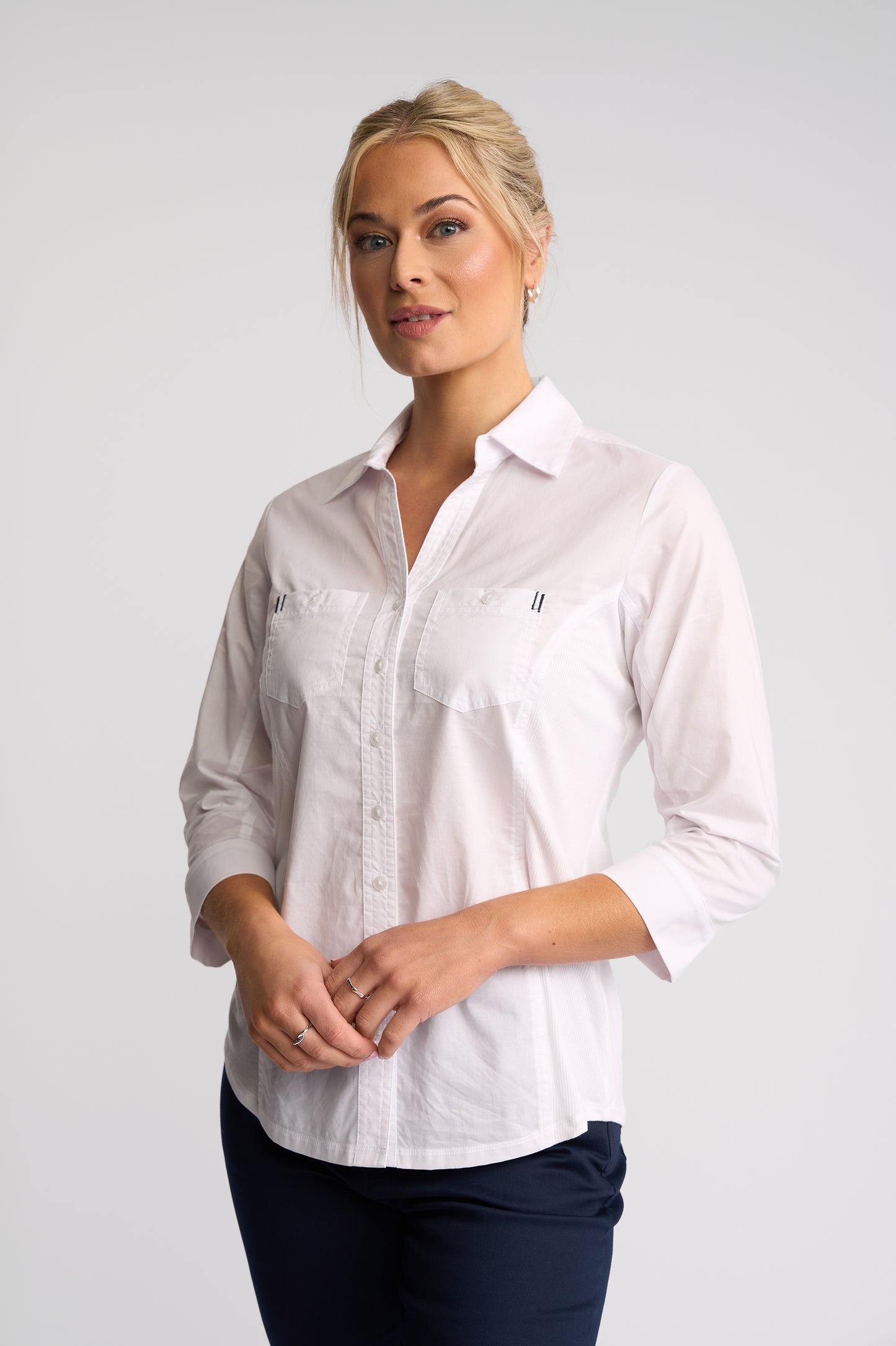 Isla Shirt w Rib Panels 4032