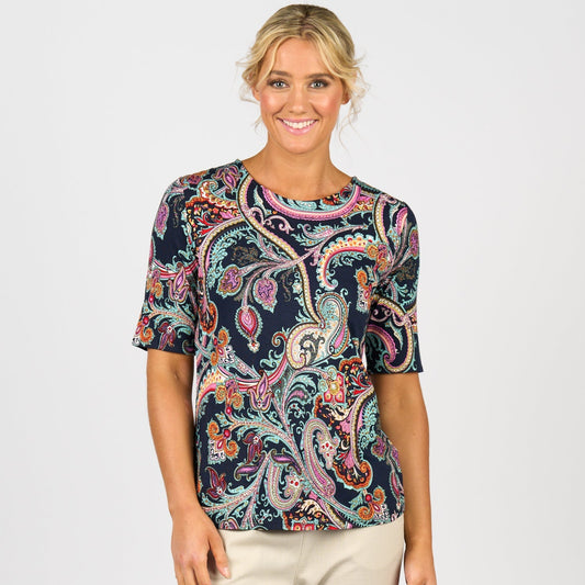 Vassalli Round Neck Knit Top 4329