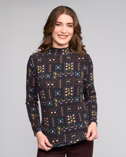 Foundation Printed Knit Top 4344