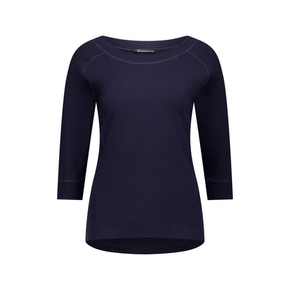 Vassalli 3/4 Sleeve Boat Neck Top 4381