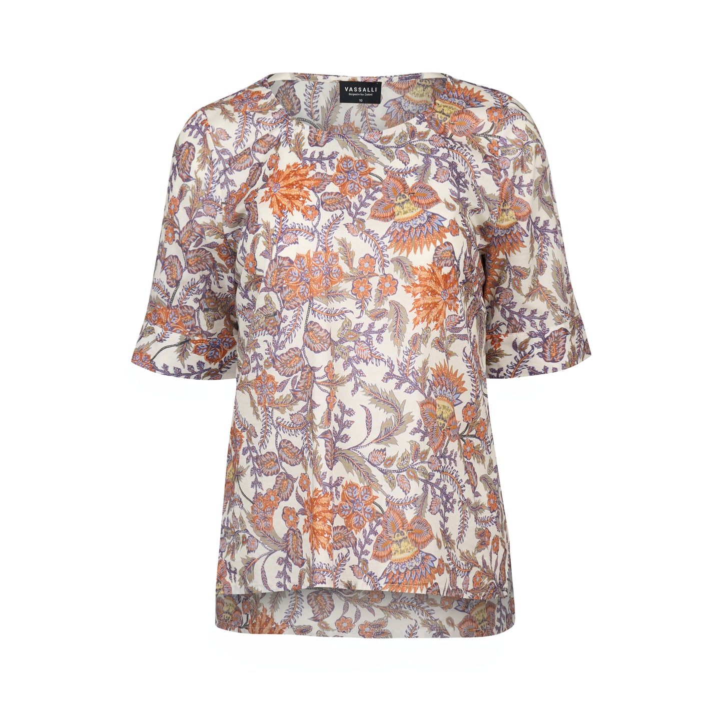 Round Neck Top w Elbow Sleeve 4423A