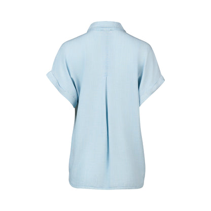 Chambray Drop Shoulder Tencil Shirt 4455