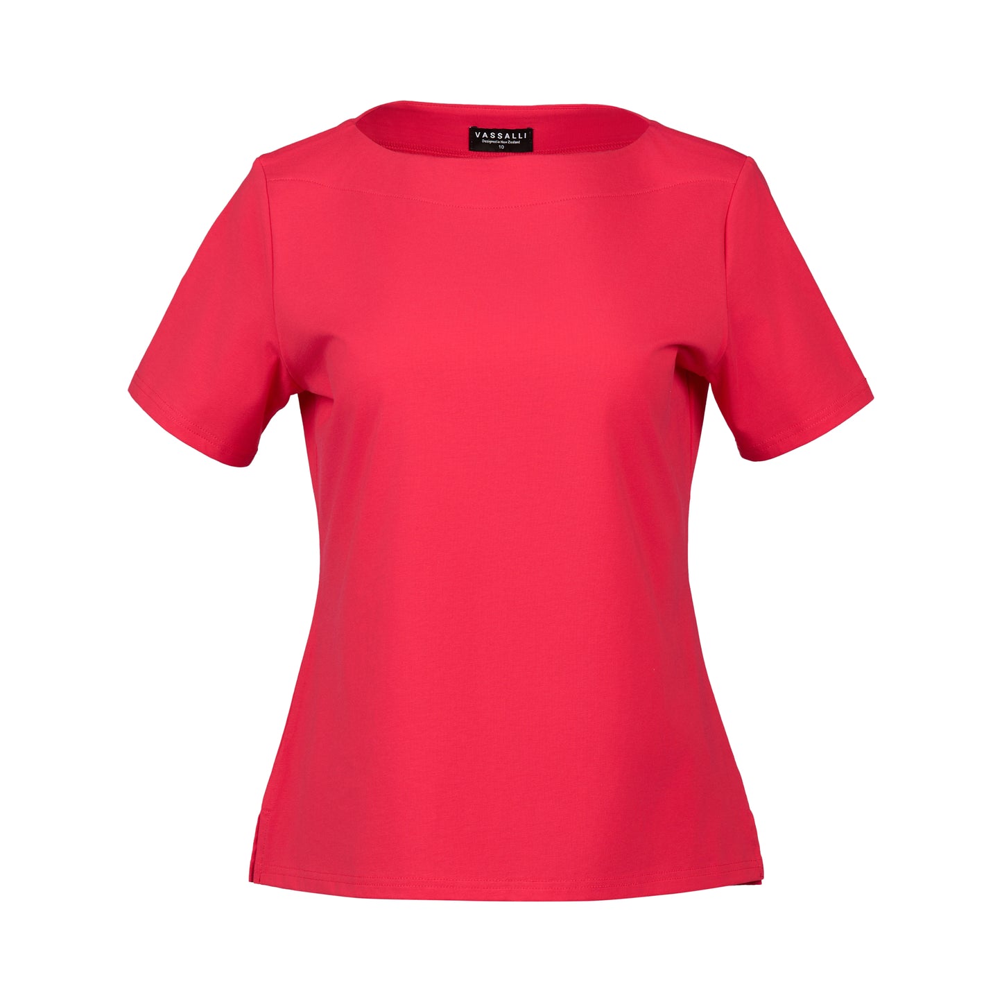 Vassalli Cherry Boat Neck Top 4489