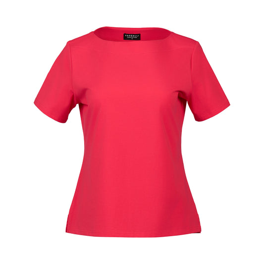 Vassalli Cherry Boat Neck Top 4489