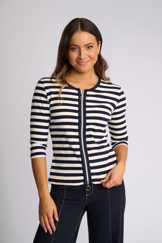 Callie Ink/Cream Top 4511