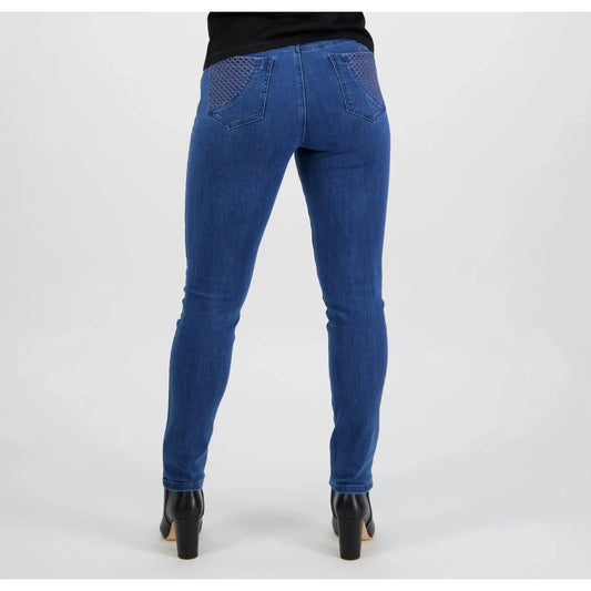 SKINNY Leg Basket Weave Jean 5535