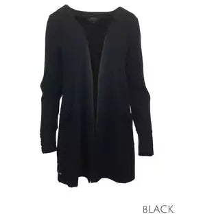 Ebony Button & Pocket Cardigan EAF430