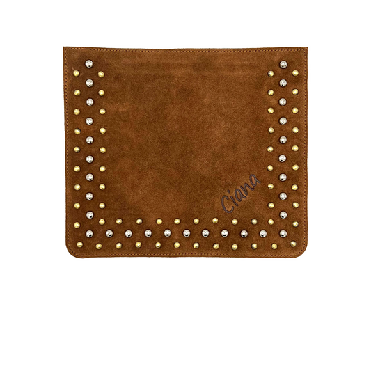 Ciana Studded Interchangeable Leather Bag Flap