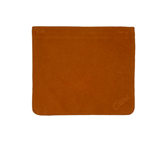 Interchangeable Bag Flap - Plain Suede Orange