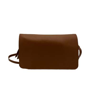 Ciana Tan Crossbody Leather Bag